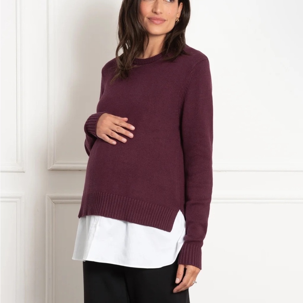 Serapine Maternity Nursing Pumping Sweater with blouse